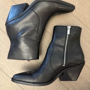 Dolce Vita Black Ankle Boots with Western Heel